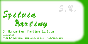 szilvia martiny business card